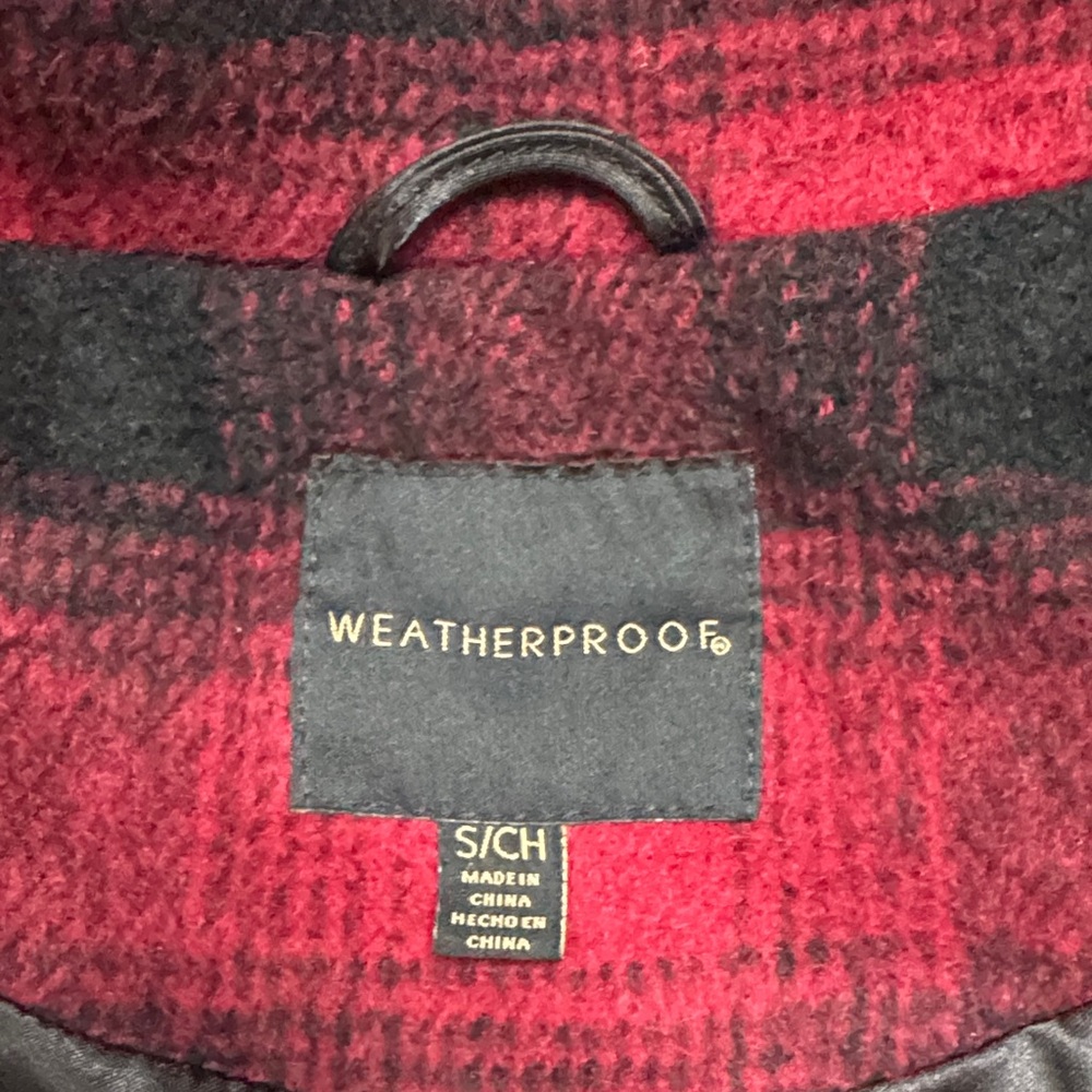 ๐2X HP๐ Weatherproof Plaid Peacoat ๐ Red & Black - Picture 15 of 16